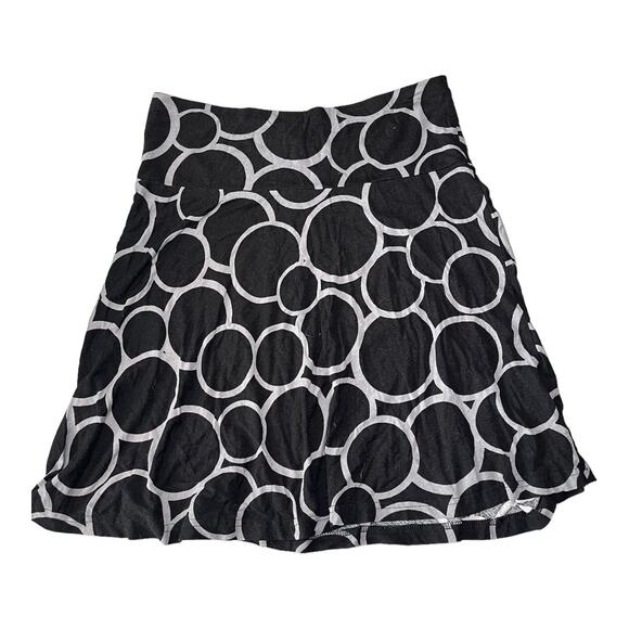 H&M black gray circles pull on skater skirt size 8 - Picture 1 of 6